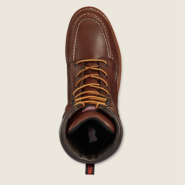 Bottes de Sécurité Red Wing - Traction Tred - 8-Inch Waterproof Toe - Marron Foncé - Homme 360AJFPOK